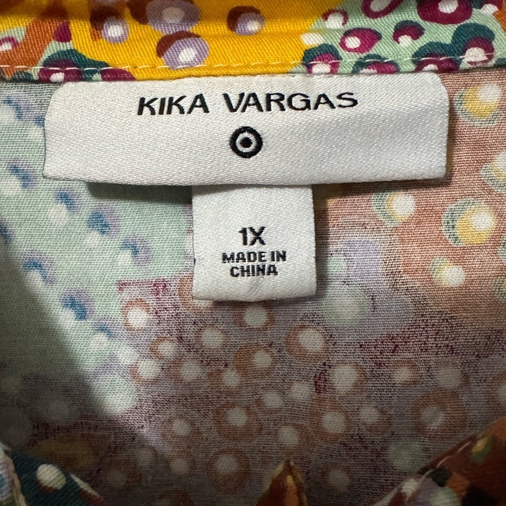🎈Kika Vargas x Target Anemone Floral Mini Babydoll Dress Sz 1x Colorful - Picture 8 of 9